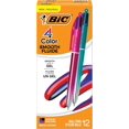 thumbnail image 1 of BIC 4-Color Smooth Gradient Retractable Ballpoint Pen with 1.0 mm Point, 12-Count in Assorted Ink Colors-(Purple, Black, Blue, Red), 1 of 3