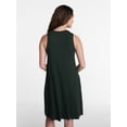 thumbnail image 4 of Time and Tru Women’s Sleeveless Knit Swing Dress, Sizes XS-XXXL, 4 of 6