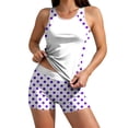 thumbnail image 1 of Ropa Interior Y Sujetadores Conservadores de Dos Piezas Conjunto de Traje de Baño con Sujetador Acolchado sin Mangas Cuello Redondo Traje de Baño Impreso Casual, 1 of 9