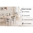 thumbnail image 6 of JERFIT 4-Piece Cream White Dining Set with Mid-Century Modern Table and Upholstered Chairs for Kitchen & Dining Room, 6 of 10