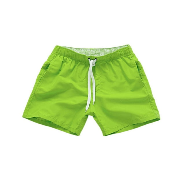 Birdeem Mens Quick Dry Beach Pants Plain Three Quarter Pants Loose Swim Shorts Workout