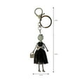 thumbnail image 2 of Wrapables Hanging Fashionista Doll Keychain, Crystal Rhinestone Keyring Bag Charm, Black Bow, 2 of 5