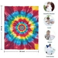 thumbnail image 4 of Colorful Rainbow Tie Dye Spiral Pattern Blanket,Comfortable Soft Flannel Throw Blanket,All Season,Warm Lightweight Blankets for Sofa Bed Couch Living Room Chair,30"x40", 4 of 4