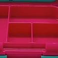 thumbnail image 4 of Compañero de almuerzo elegante, control de porciones y utensilios integrados, tamaño extragrande, color fucsia/verde azulado, 4 compartimentos más paquete de hielo extraíble, diseño a prueba de, 4 of 5