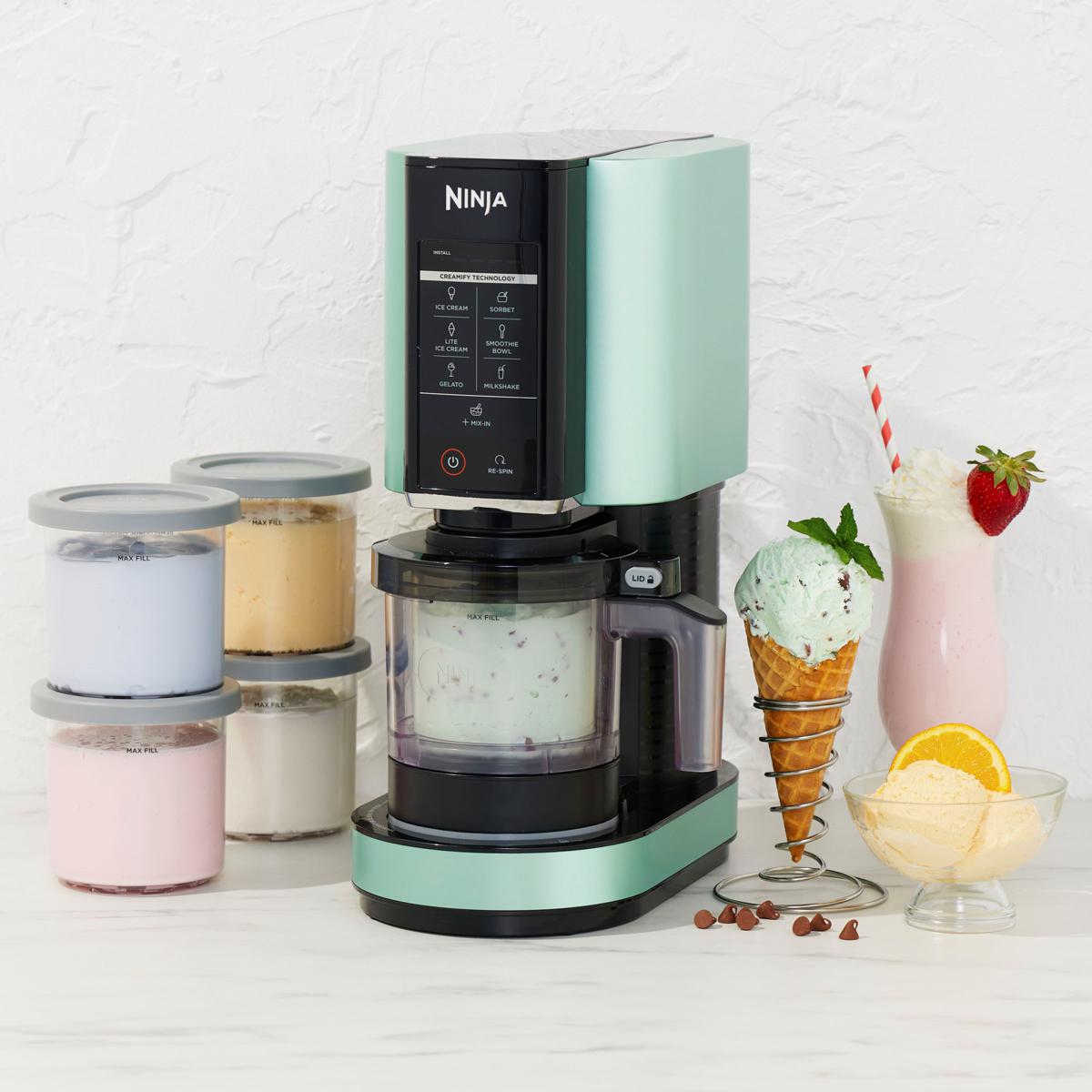 Ninja NC301 CREAMi Ice Cream Maker, Green, Corded Electric, Residential Use