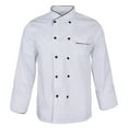 thumbnail image 1 of Esquirla Veste de Chef Veste Chemise de Chef à Manches Longues Veste de Travail WokKitchen pour Hommes pour Blanc 3TG, 1 of 8
