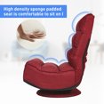 thumbnail image 5 of Spaco 5-Position Folding Floor Gaming Chair-Dark Red, Gaming Chair 360 Degree Multipurpose Floor Chair Rocker for TV, Readin, 5 of 6