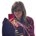 thumbnail image 4 of CozyThrow-zzz™ — The Ultimate Comfort Blanket with Hand & Foot Pockets, Midnight, 4 of 11