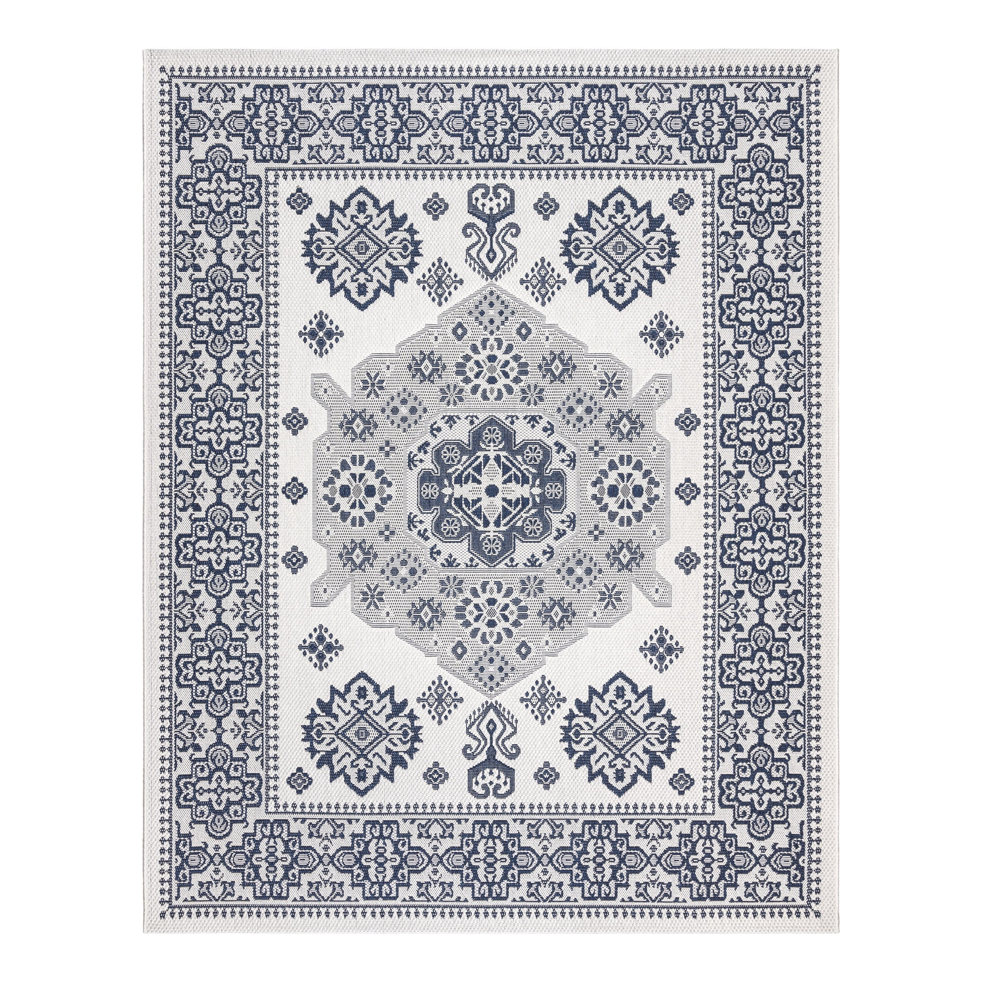Gertmenian Ringley Gavin Traditional Oriental Cream Indoor/ Outdoor Area Rug, 9x13
