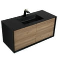 thumbnail image 1 of SERA Fleur Bathroom Vanity Black and Rough Oak, 1 of 7