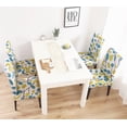 thumbnail image 5 of Enova Home Floral Leaf Print Dining Chair Covers Spandex Stretch Washable Removable Dining Chair Slipcover for Home Dining Room Wedding Decor (Set of 1, Season Flower), 5 of 7