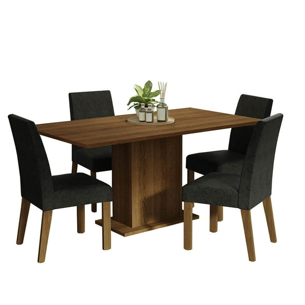 Juego de Comedor con Mesa y 4 Sillas Madesa Oxford Keila MN2