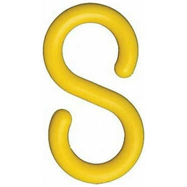 Mr. Chain S-Hook,3/4 In.,Yellow,Acetal,PK10 00302-10