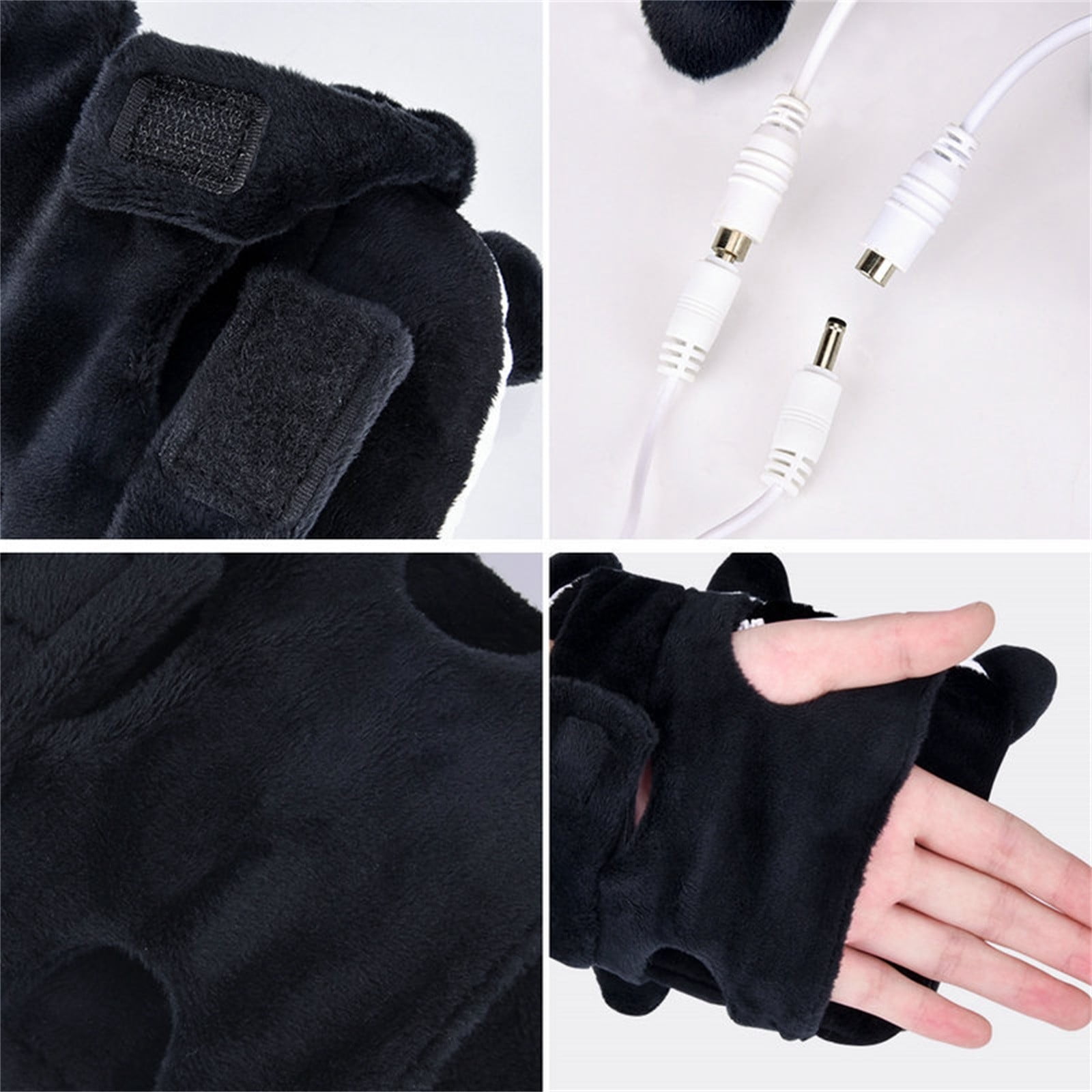 Winter Panda USB Heated Gloves Fingerless Hand Warmer Wearable 5V Powered Heating for Cold Weather