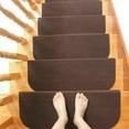 thumbnail image 2 of WUZSTAR Indoor Stair Treads Non Slip Carpet Mat Stair Runners for Staircase Protection 9.4" x 21.6",13PCS, Dark Brown, 2 of 9