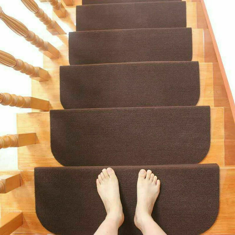 Antdle Stair Treads Non-Slip Carpet Indoor Set of 14 Black Carpet Stair  Tread Treads Stair