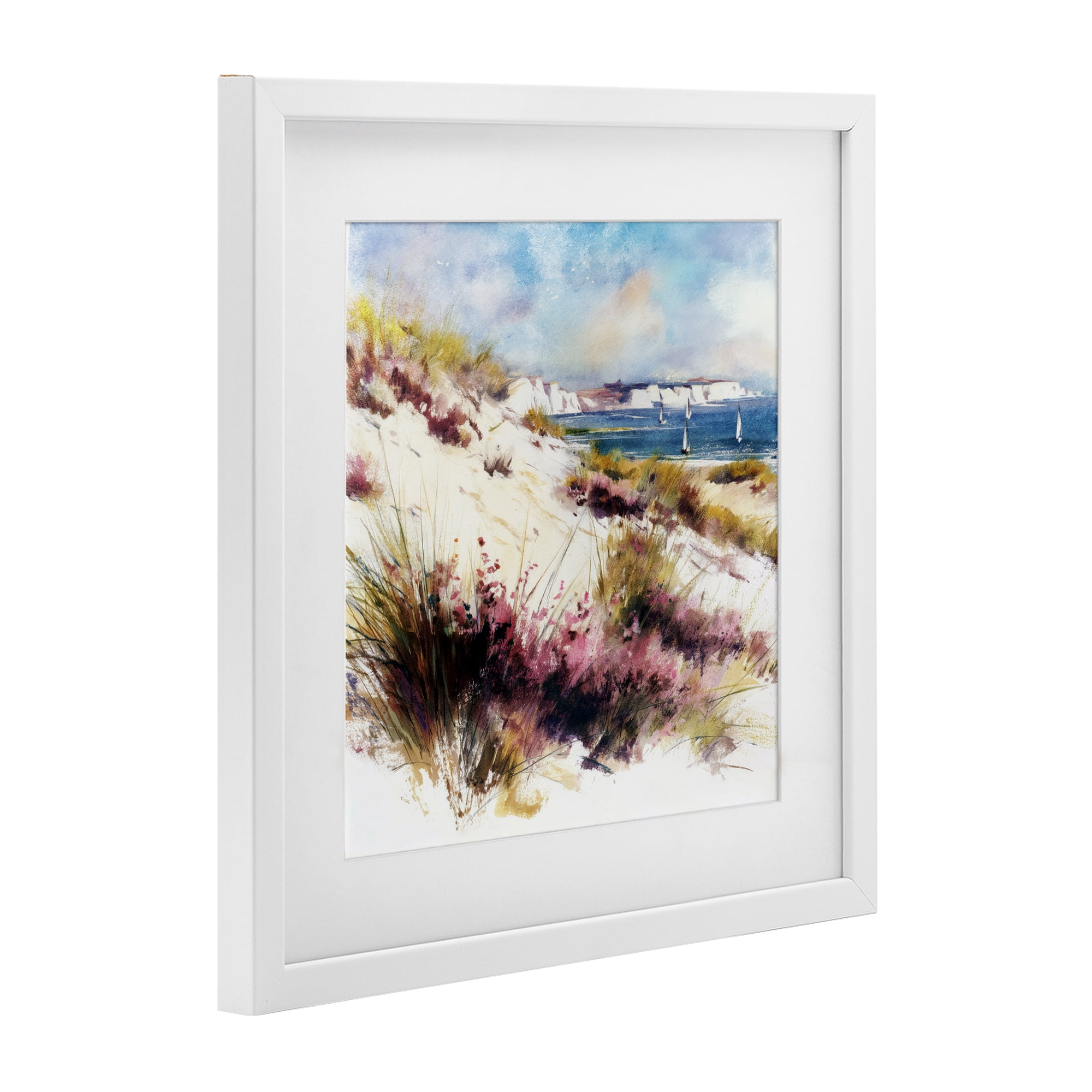 Stupell Industries Cliffs And Waters View White Framed Print Under Glass, design by Svetlana Aleynikova