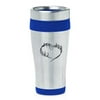 Blue 16oz Insulated Stainless Steel Travel Mug Z1019 Heart Love Music Notes