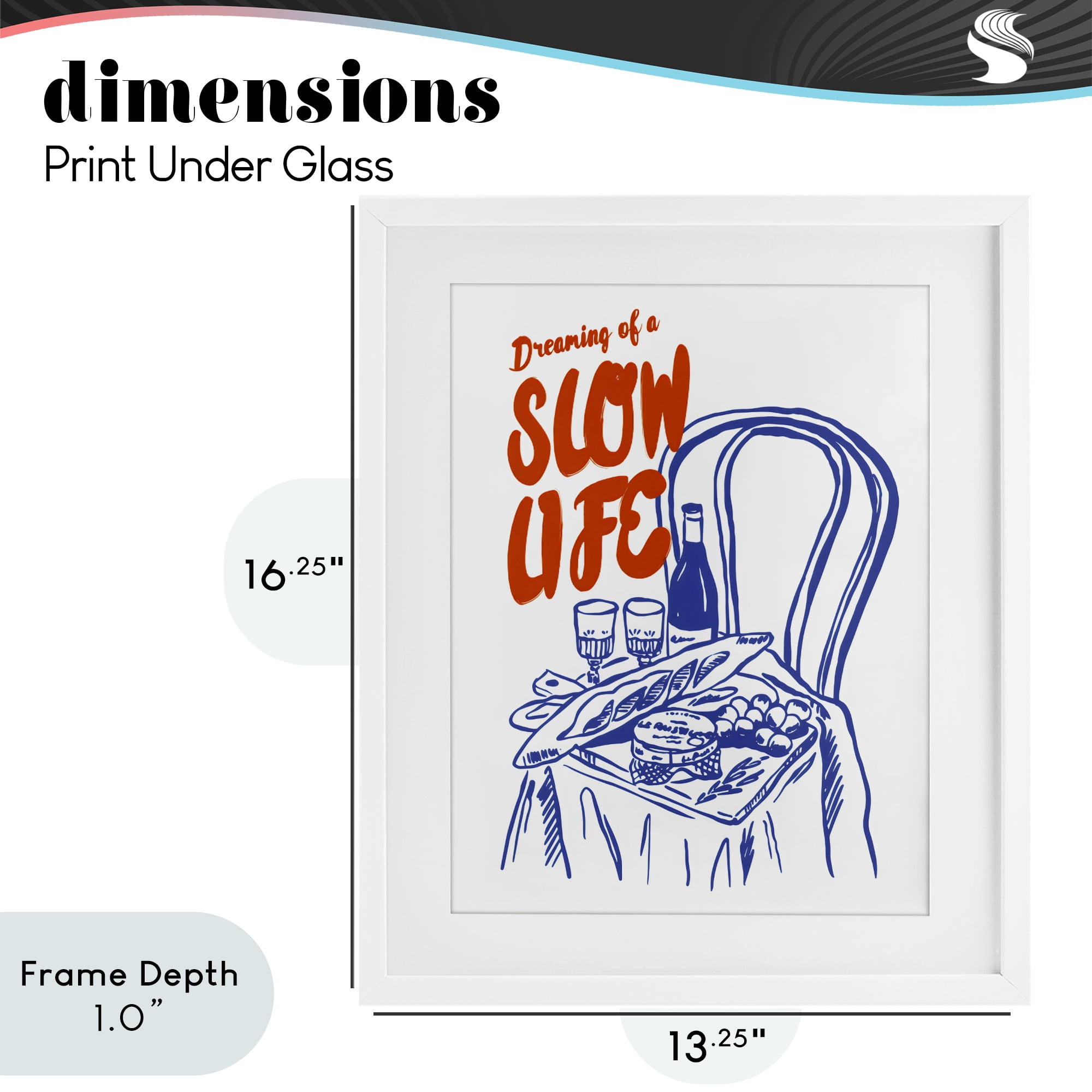 Stupell Industries Dreaming Of A Slow Life White Framed Print Under Glass, design by The Prints Vibe