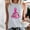 White, variant on Okbop Criss Cross Tops for Women,Fashion Casual Sleeveless Printed Ladies Round Neck S T-Shirt Pink Blouses for Women Polo Shirt
