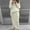 White, variant on AOOCHASLIY Women Suits Women's Round Neck Long Sleeved Wide Leg Pants Color Slit Loose Fitting Fashionable Sweater Set