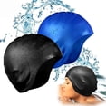 thumbnail image 6 of 1Pcs Durable High Elastic Pool Accessories Waterproof With Ear Protect Diving Bathing Hats Swim Cap Silicone Swimming Caps BLUE, 6 of 8