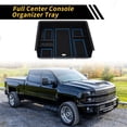 thumbnail image 3 of Unique Bargains Full Center Console Organizer Tray for Chevy Silverado for GMC Sierra 2500 3500 HD 2015-2019 Armrest Storage Box Insert Tray Full Console w/Bucket Seats ONLY Plastic Black Blue, 3 of 6