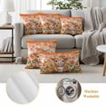 thumbnail image 6 of Fall Orange Pumpkins Outdoor Waterproof Pillow Covers, Thanksgiving Cute Cow Rustic Maple Leaves Decorative Square Throw Pillowcase Sofa Cushion Sham for Patio/Couch/Chair, 26"x26" 2 Pack, 6 of 8
