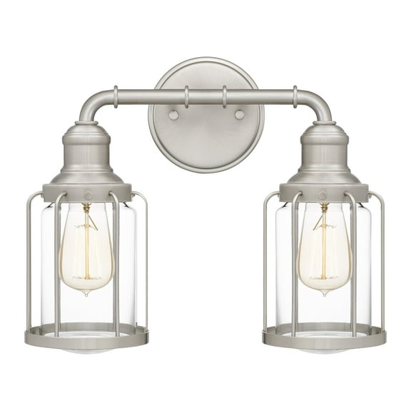 LUD8615BN-Quoizel Lighting-Ludlow - 2 Light Bath Vanity In Industrial Style-12 Inches Tall and 14.5 Inches Wide