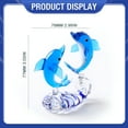 thumbnail image 7 of BPPEG Blue Crystal Glass Dolphins Figurines Collectibles,Miniature Handmade Sea Animal Sculpture Statue,Birthday for Women Men Kids,Home Office Desk Decorations, 7 of 7