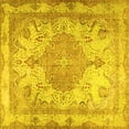 thumbnail image 1 of Ahgly Company Indoor Square Persian Yellow Traditional Area Rugs, 7' Square, 1 of 4