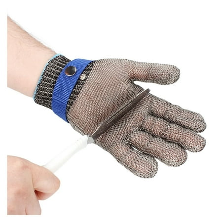 1PC Level 5 HPPE Stainless Steel Gloves Cut Gloves Cut Resistant Working Gloves Metal Mesh Anti Cutting Butcher Work Gloves Apply To Wood Carving Carpentry And Knife Working High Protection