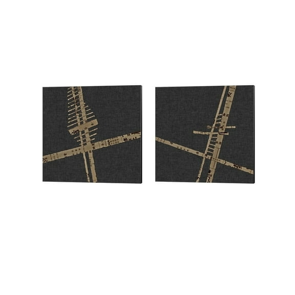 Kozo by Greg Perkins Canvas Art Set of 2 14 inch X 14 inch Each