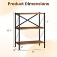 thumbnail image 3 of Gymax 2PCS 3-Tier Bookshelf Industrial Bookcase w/ Heavy-Duty Metal FrameBook Holder, 3 of 10
