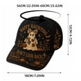 thumbnail image 5 of Clearance Hotyverty Halloween Ghost Baseball Cap, Happy Haunting Patchwork Ghost Pumpkin Commemorative Vintage Baseball Cap Adjustable Cotton Dad Hat Halloween Gift for Women Men, Black, 5 of 9