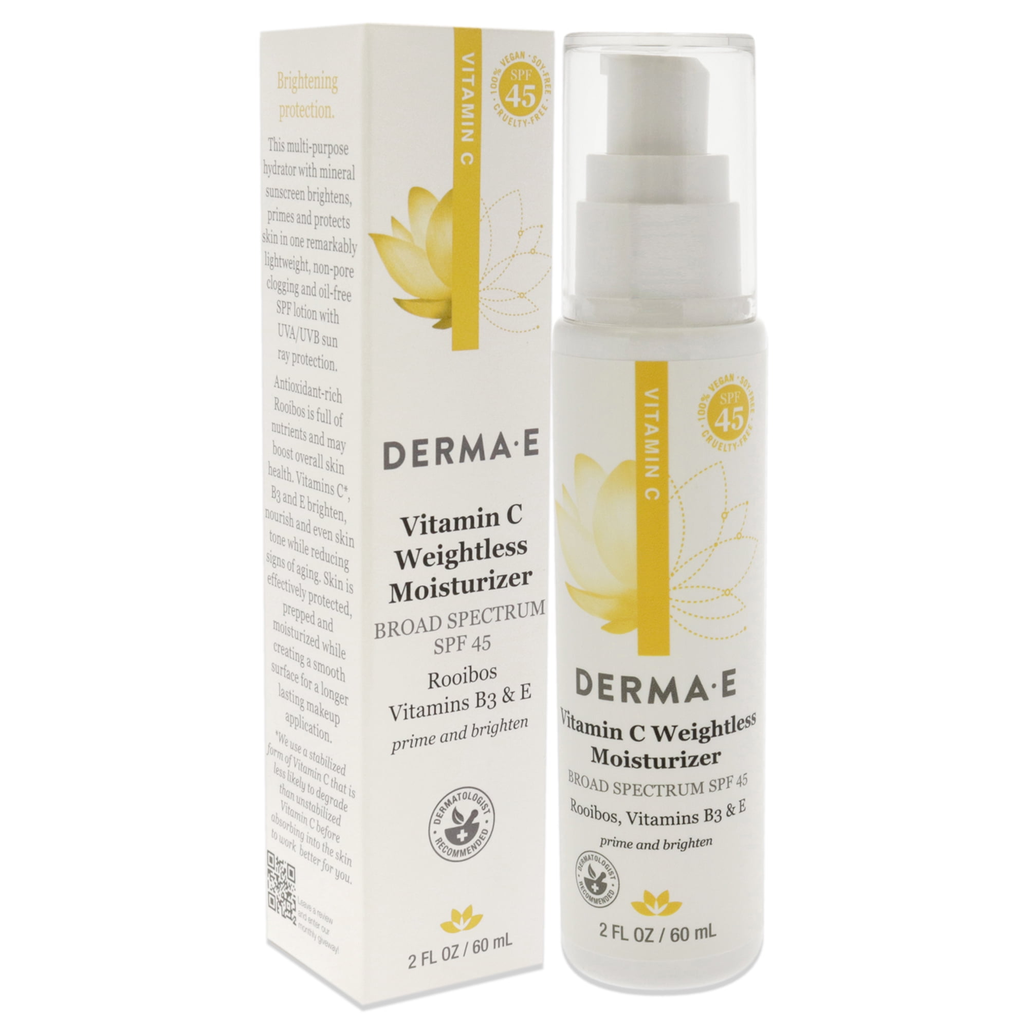 Derma-E Vitamin C Weightless Moisturizer SPF 45, 2 oz Moisturizer