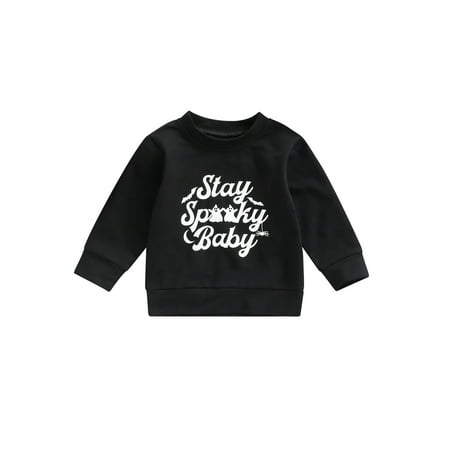 

Calsunbaby Toddler Boys Girls Sweatshirt Letter Print Long Sleeve Crewneck Design Pullover Tops Breathable White 12-18 Months