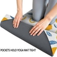 thumbnail image 3 of Yellow Lemon Fruit Slices White Pattern Hot Yoga Mat Towel Non Slip for Hot Yoga - Quick-Drying Yoga Mat Cover with 4 Corner Pockets with Travel Bag - Hot Yoga Towel Non Slip 70"x26", 3 of 6