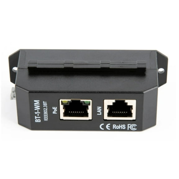 DIN Rail Single Port 2.5 Gigabit PoE Injector 802.3af/At/Bt Negotiation Up to 90W Output PoE for PTZ IP Camera