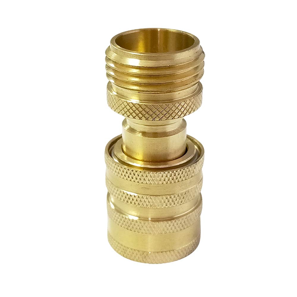 Garden Hose Quick Connect Brass Adapter Fittings 3/4"ght Thread Washer Adapter(3 Female+ 3 Male)