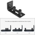 thumbnail image 3 of Rawiri - Rodillo guía de suelo ajustable para puerta corrediza de granero, accesorio de hardware para puerta de granero, color negro, 3 of 5