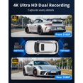 thumbnail image 3 of Dash Cam Kingslim 4K frontal 4K posterior 1080P Dual con tarjeta de 64 GB, 3 of 9