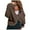 Brown, variant on Lenpel Women's Open Back Tops Crew Neck Long Sleeve Backless Asymmetrical Hem T Shirts Loose Casual Blouses