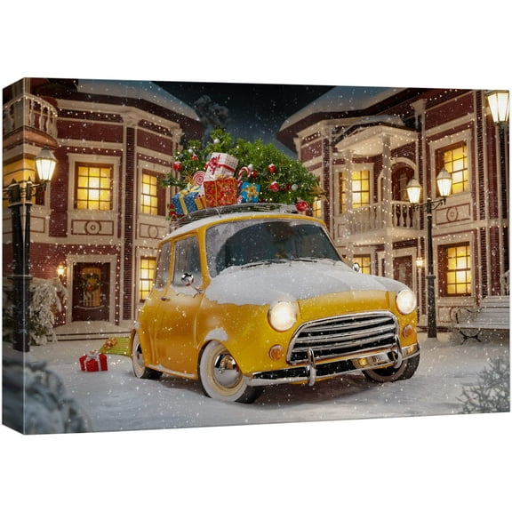 wall26 Canvas Wall Art Merry Christmas Pictures Home Wall Decorations for Bedroom Living Room Paintings Canvas Prints Framed - 24x36 inches