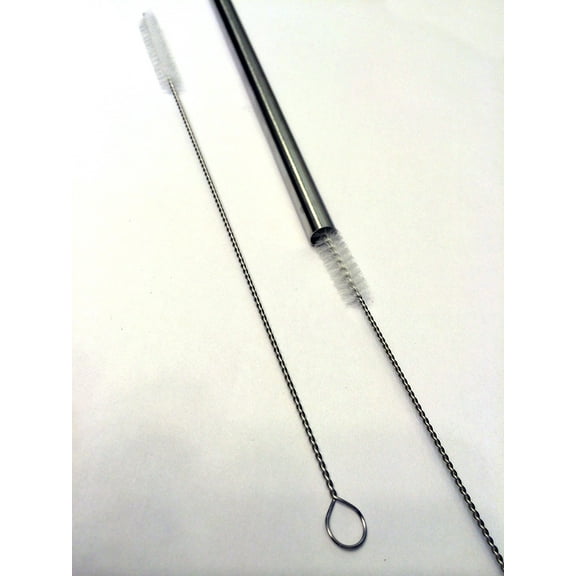 Drink Straw Cleaning Brush - set of 2 Stainless Steel brushes for drinking straws, Tumblers, sippy Cups and more!