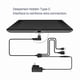thumbnail image 4 of 3-in-1 Cable Compatible with Graphics Drawing Monitor, Fits KAMVAS Pro 16, Pro 13, GT-133 Models, 4 of 5