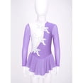 thumbnail image 3 of YiZYiF Kids Girls Figure Ice Skating Dress Ballet Dance Gymnastic Tutu Skirted Leotard Costume Light Purple 10, 3 of 7