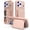 Rosegold, variant on Case Designed for iPhone 17 Pro Max, Wallet Case with Credit Card Holder & Hidden Mank-up Mirror, Hybrid Shockproof Heavy Duty Protection Phone Cover Women Girls, for iPhone 17 Pro Max, Rosegold