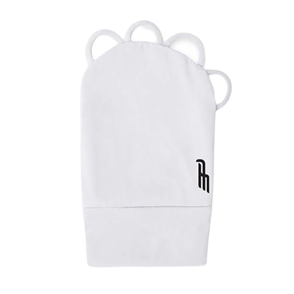 Guante de Golf Cola Protector de Medio Dedo Anti Pilling de Tela de Seda del Hielo L Derecha Blanco