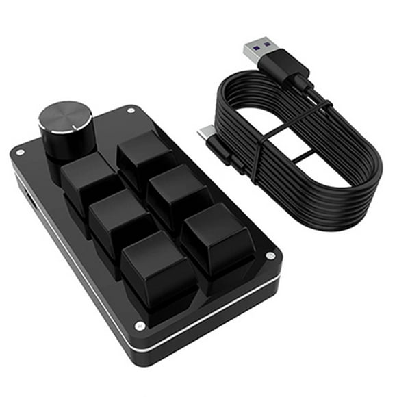 FlyFlise One hand Wired RGB Keyboard Mini Mechanical Keyboard USB Custom keyboard Macro Programmable keyboard